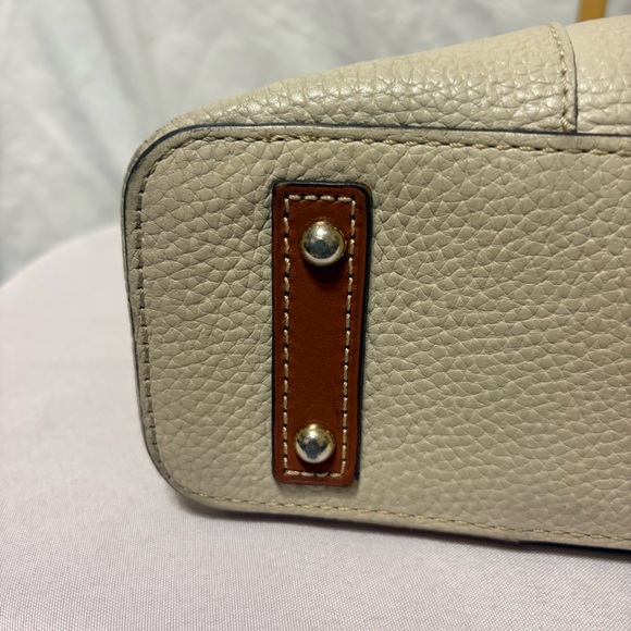 Dooney & Bourke Cream/Tan Pebbled Tote Shoulder Bag - Picture 7 of 15